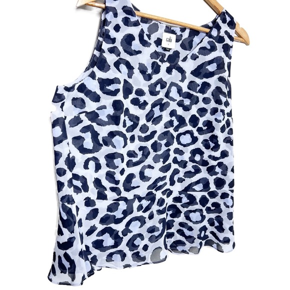 Cabi Women's Feline Lilac Sleeveless V-Neck Ruffle Peplum Business Casual Blouse - Picture 5 of 16